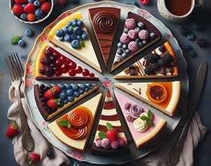 Diferentes tipos de tarta de queso